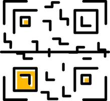 QR-Code kreatives Icon-Design vektor