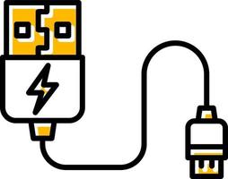 USB-Kabel kreatives Icon-Design vektor