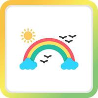 Regenbogen kreatives Icon-Design vektor