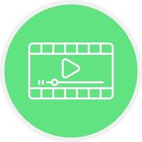 Video-Player kreatives Icon-Design vektor