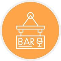 Bar-Schild kreatives Icon-Design vektor