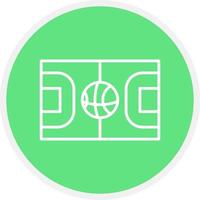 Basketballplatz kreatives Icon-Design vektor