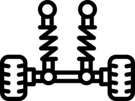 linje ikon för suspension vektor