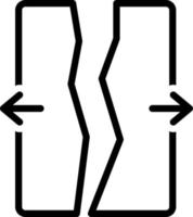 linje ikon för dela vektor