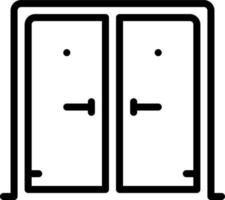 linje ikon för dörrar vektor
