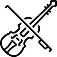 Liniensymbol für Violine vektor