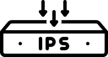 Zeilensymbol für ips vektor