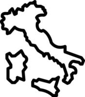 linje ikon för italia vektor
