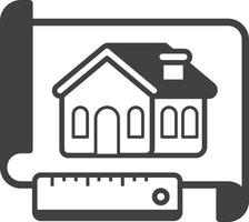 hus konstruktion planen illustration i minimal stil vektor