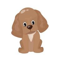 vektor illustration av hund ras cockerspaniel spaniel på en vit bakgrund i tecknad serie stil. söt valp.