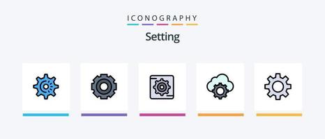 miljö linje fylld 5 ikon packa Inklusive . miljö. timer. jobb. grundläggande. kreativ ikoner design vektor