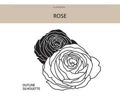 Rose Blume Silhouette Vektor