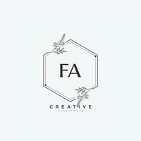 fa skönhet vektor första logotyp konst, handstil logotyp av första signatur, bröllop, mode, smycken, boutique, blommig och botanisk med kreativ mall för några företag eller företag.