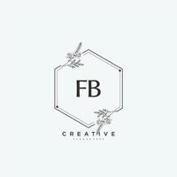 fb Beauty Vector Initial Logo Art, Handschrift Logo der Erstunterschrift, Hochzeit, Mode, Schmuck, Boutique, Blumen und Pflanzen mit kreativer Vorlage für jedes Unternehmen oder Geschäft.