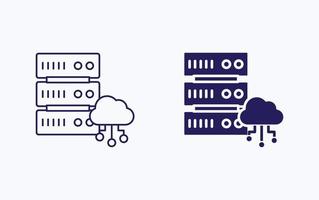 Cloud-Datenbank-Illustrationssymbol vektor