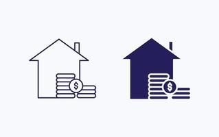 Haus Immobilienpreis Abbildung Symbol vektor