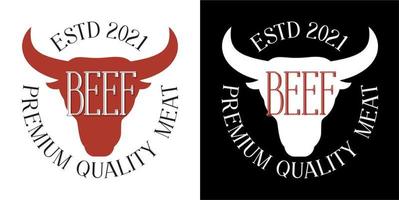 Zeichen für Rindfleisch in Premium-Qualität vektor