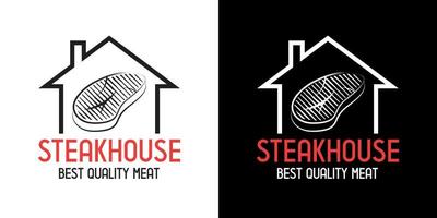 Steakhouse-Barbecue-Grillschild vektor