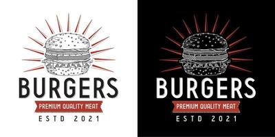 Burger-Grill-Barbecue-Schild vektor