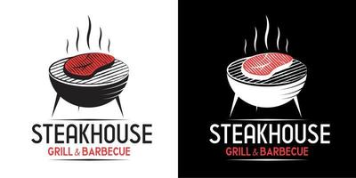 Steak House utegrill grill tecken vektor