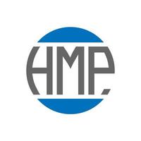 HMP-Brief-Logo-Design auf weißem Hintergrund. hmp creative initials circle logo-konzept. HMP-Briefgestaltung. vektor