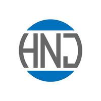 hnj brev logotyp design på vit bakgrund. hnj kreativ initialer cirkel logotyp begrepp. hnj brev design. vektor