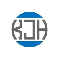 kjh-Buchstaben-Logo-Design auf weißem Hintergrund. kjh kreative initialen kreis logokonzept. kjh Briefgestaltung. vektor