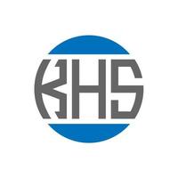 khs-Buchstaben-Logo-Design auf weißem Hintergrund. khs creative initials circle logo-konzept. khs Briefgestaltung. vektor