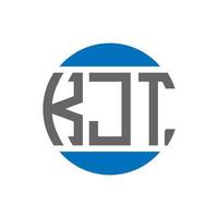 kjt brev logotyp design på vit bakgrund. kjt kreativ initialer cirkel logotyp begrepp. kjt brev design. vektor