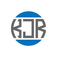 kjr-Brief-Logo-Design auf weißem Hintergrund. kjr creative initials circle logo-konzept. kjr Briefgestaltung. vektor