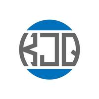 kjq-Buchstaben-Logo-Design auf weißem Hintergrund. kjq kreative Initialen Kreis-Logo-Konzept. kjq Briefgestaltung. vektor