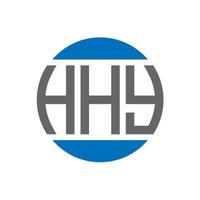 hhy-Brief-Logo-Design auf weißem Hintergrund. hhy kreative Initialen Kreis-Logo-Konzept. hhy Briefgestaltung. vektor