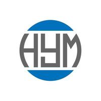Hym-Brief-Logo-Design auf weißem Hintergrund. Hym kreative Initialen Kreis Logo-Konzept. Hym Briefgestaltung. vektor