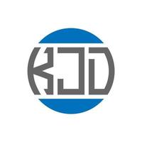 kjd brev logotyp design på vit bakgrund. kjd kreativ initialer cirkel logotyp begrepp. kjd brev design. vektor