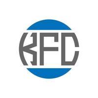 kfc brev logotyp design på vit bakgrund. kfc kreativ initialer cirkel logotyp begrepp. kfc brev design. vektor