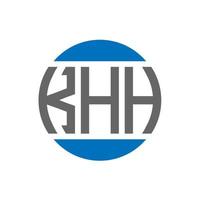 khh-Buchstaben-Logo-Design auf weißem Hintergrund. khh creative initials circle logo-konzept. khh Briefgestaltung. vektor