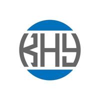 Khy-Brief-Logo-Design auf weißem Hintergrund. khy kreative Initialen Kreis-Logo-Konzept. khy Briefgestaltung. vektor