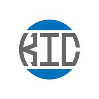 kic-Buchstaben-Logo-Design auf weißem Hintergrund. kic kreative Initialen Kreis-Logo-Konzept. kic Briefdesign. vektor