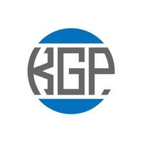 kp-Buchstaben-Logo-Design auf weißem Hintergrund. kp kreative initialen kreis logo konzept. kgp Briefgestaltung. vektor