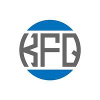 kfq brev logotyp design på vit bakgrund. kfq kreativ initialer cirkel logotyp begrepp. kfq brev design. vektor