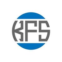 kfs-Brief-Logo-Design auf weißem Hintergrund. kfs creative initials circle logo-konzept. kfs Briefgestaltung. vektor