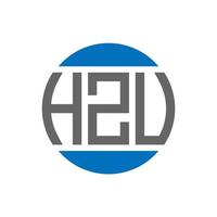 hzu brev logotyp design på vit bakgrund. hzu kreativ initialer cirkel logotyp begrepp. hzu brev design. vektor