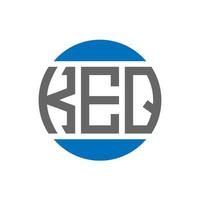 Keq-Brief-Logo-Design auf weißem Hintergrund. keq kreative Initialen Kreis Logo-Konzept. Keq-Buchstaben-Design. vektor