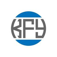 kfy brev logotyp design på vit bakgrund. kfy kreativ initialer cirkel logotyp begrepp. kfy brev design. vektor