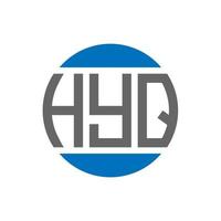 hyq-Buchstaben-Logo-Design auf weißem Hintergrund. hyq creative initials circle logo-konzept. hyq Briefgestaltung. vektor