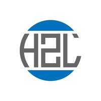 hzl-Brief-Logo-Design auf weißem Hintergrund. hzl creative initials circle logo-konzept. hzl Briefgestaltung. vektor