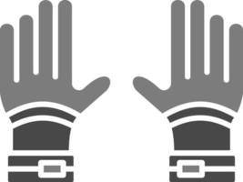 Handschuhe Graustufen-Glyphe-Symbol vektor