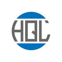 hql-Brief-Logo-Design auf weißem Hintergrund. hql kreative Initialen Kreis Logo-Konzept. hql-Briefgestaltung. vektor