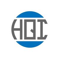 hqi-Brief-Logo-Design auf weißem Hintergrund. hqi kreative Initialen Kreis Logo-Konzept. hqi Briefgestaltung. vektor