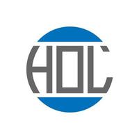 hol-Brief-Logo-Design auf weißem Hintergrund. hol kreative Initialen Kreis-Logo-Konzept. Hol-Brief-Design. vektor
